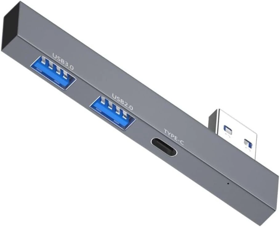 Usb 3.0 šakotuvas: 3 prievadai (usb 3.0, Usb 2.0, Type C)