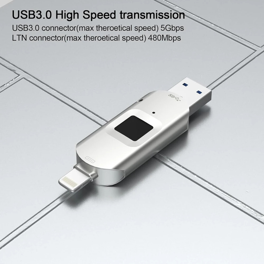 Usb 3.0 šifruotas išorinis atminties įrenginys su pirštų atspaudų šifravimu, usb atmintinė, skirta iphone/ipad/ipadmini/mac/pc, usb 3.0 atmintinė 128 gb