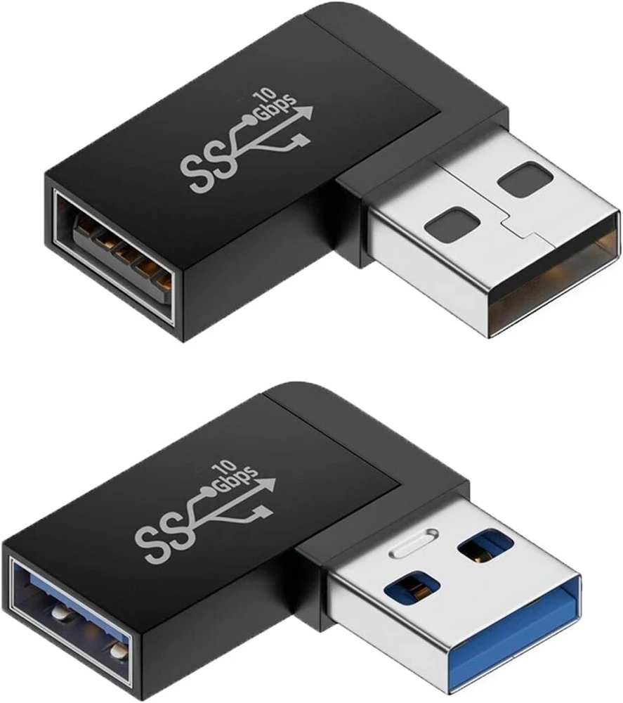 Usb 3.2 Kampinis Adapteris 90° A Male-female, 10gbps