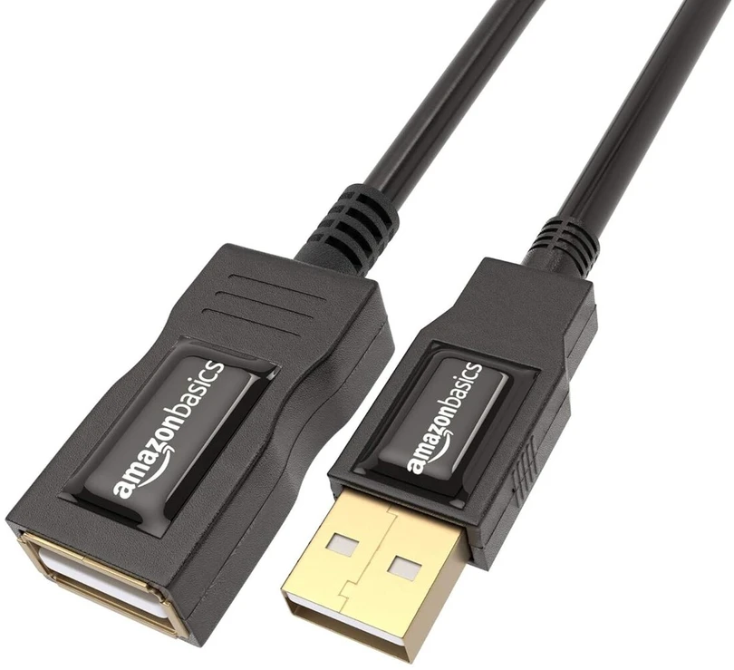 Usb-a 2.0 prailginimo laidas, 1m, juodas