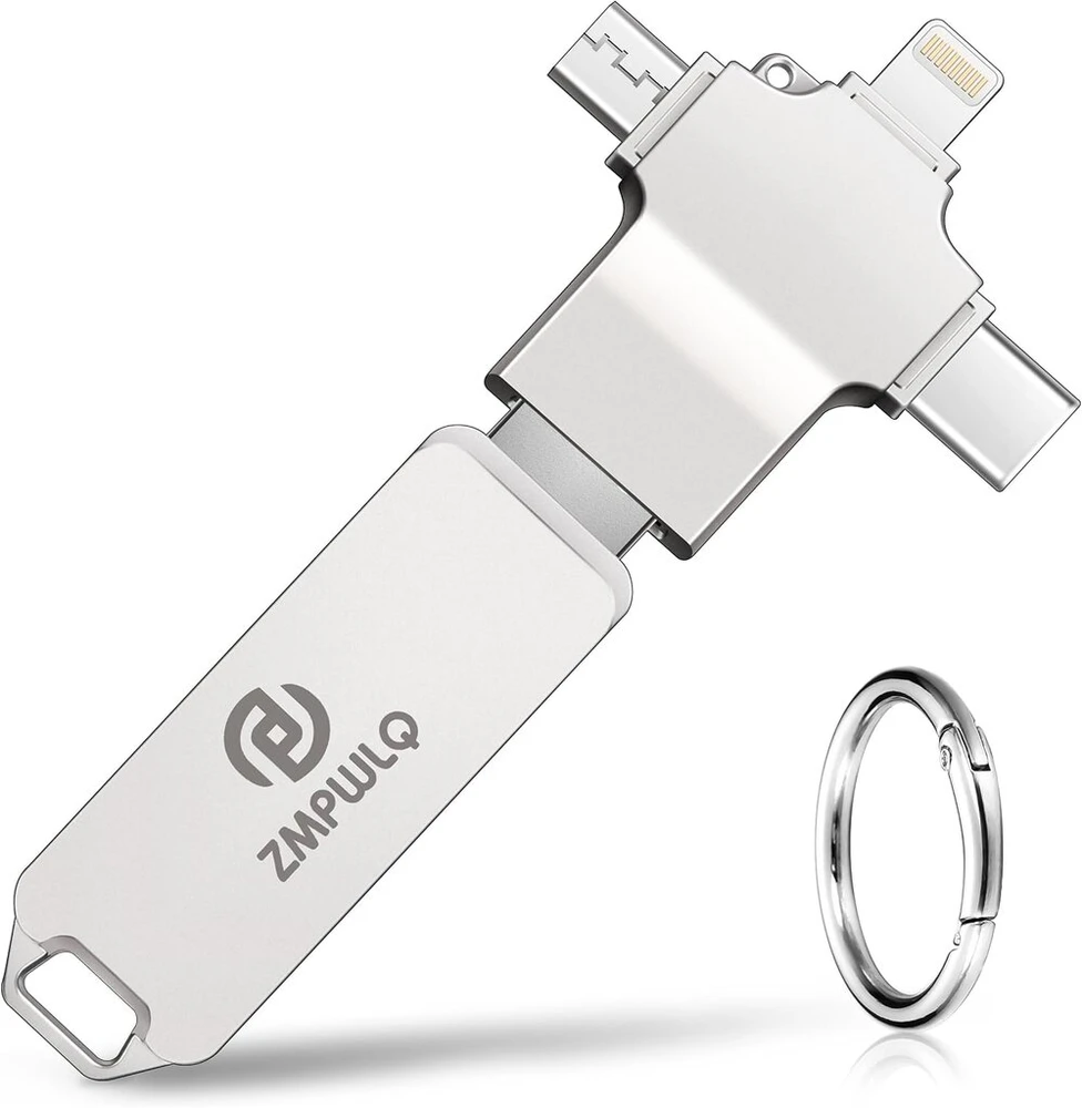 Usb atmintinė 128 gb usb 3.0 atmintinė 4 viename atmintinė metalinė nuotraukų atmintinė usb atmintinė mobiliojo telefono išorinė atmintis nuotraukų atsarginė kopija, skirta mobiliesiems įrenginiams iphone, ipad, android mobiliesiems telefonams kompiuteria