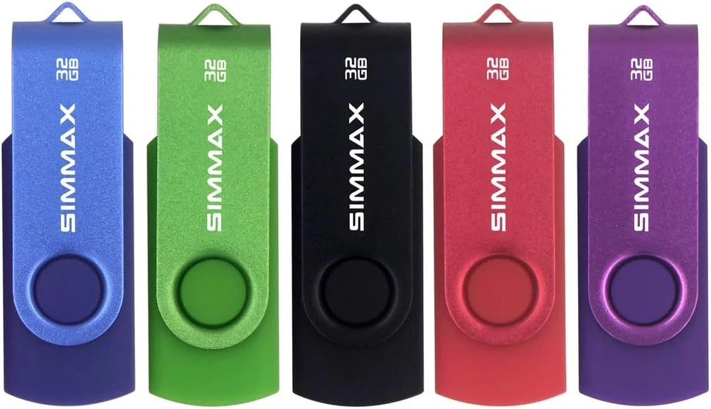 Usb atmintinė 32gb, 5 vnt. rinkinys, su sukamuoju dizainu