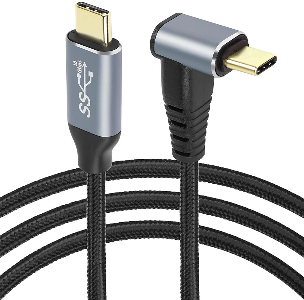 Usb-c 100w Kampinis Laidas, 10gbps Duomenims, 4k Vaizdui (2m)