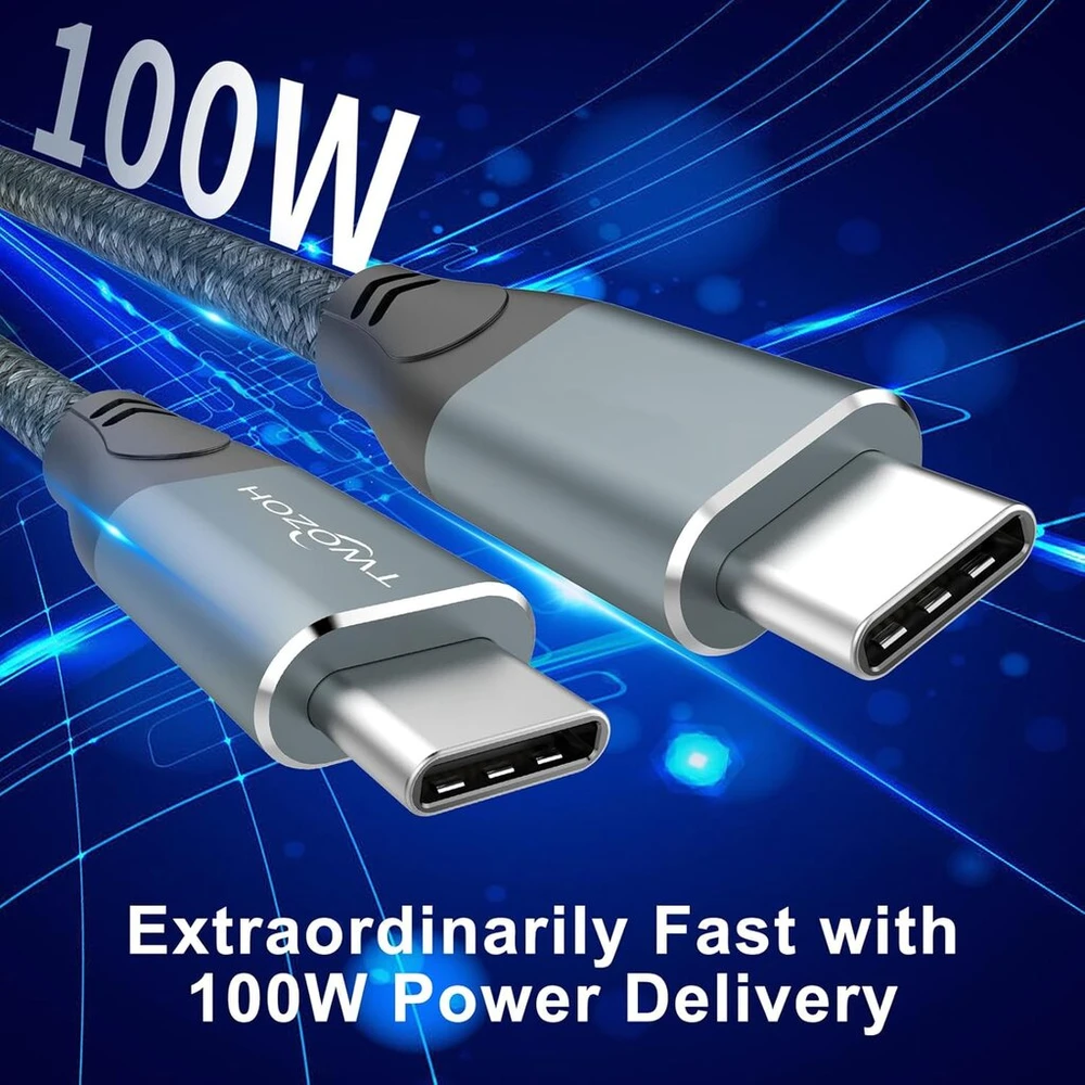 Usb-c 4k 100w 0.5m Laidas: 20gbps, Pd Greitas Įkrovimas
