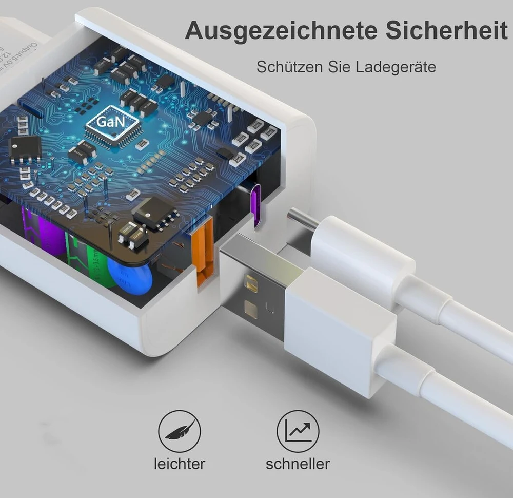 Usb c įkroviklis su usb adapteriu [2 in 1] 2 vnt. įkrovimo adapterių rinkinys, skirtas iphone/ipad/ausinėms/mobiliųjų telefonų maitinimo šaltiniui, kelių įkrovimo kištukų pd 3.0 greitas įkroviklio lizdas usb-c kištukinis įkroviklis, be