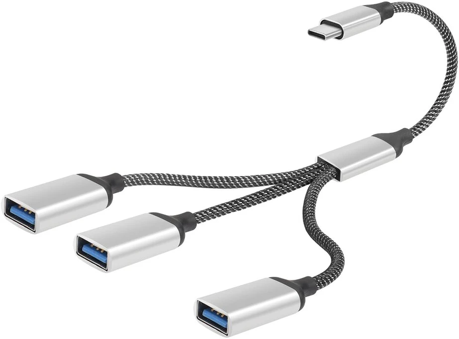 Usb-c Otg daliklis: 2x Usb-a moteriškas, 20 cm