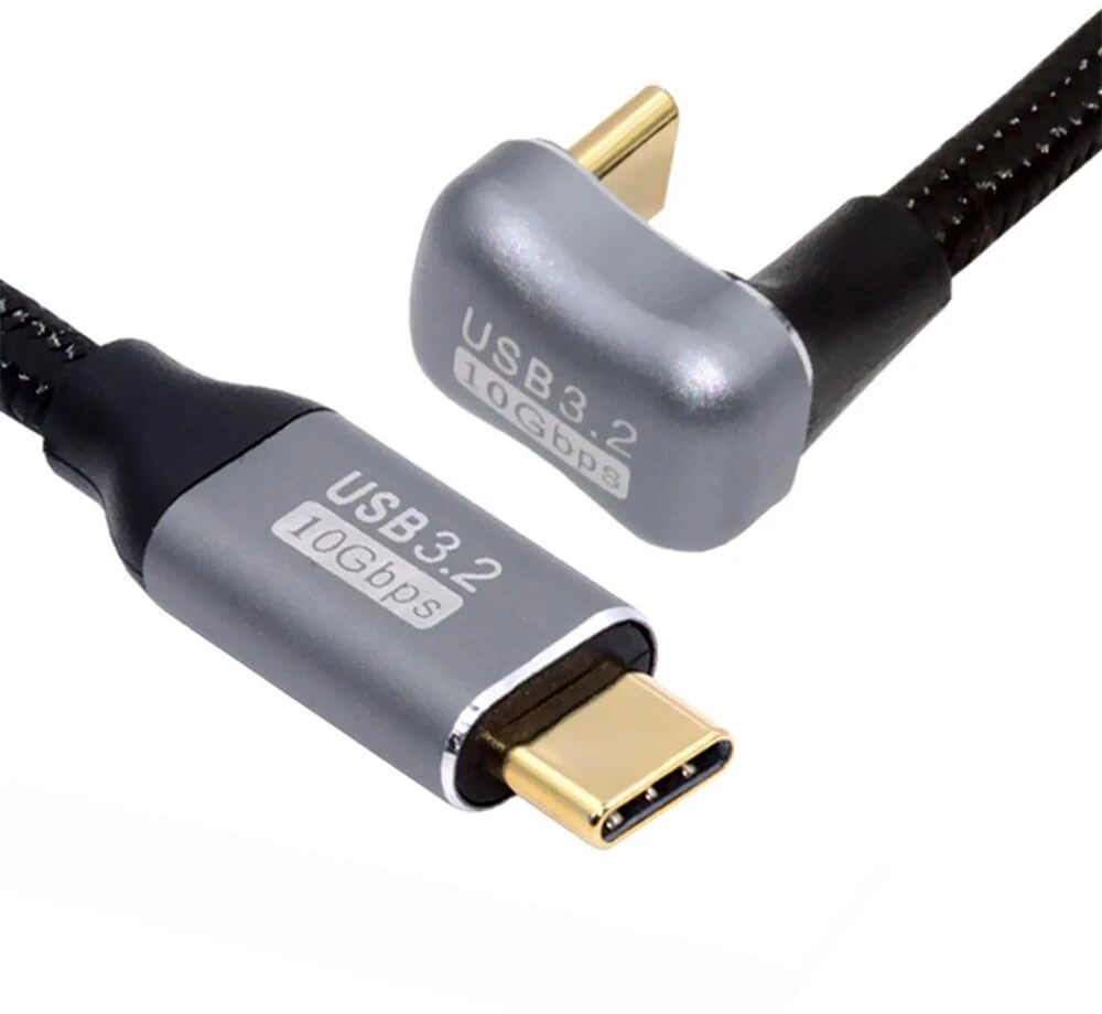 Usb-c prailginimo laidas 10gbps 100w, kampinis U formos, 3m