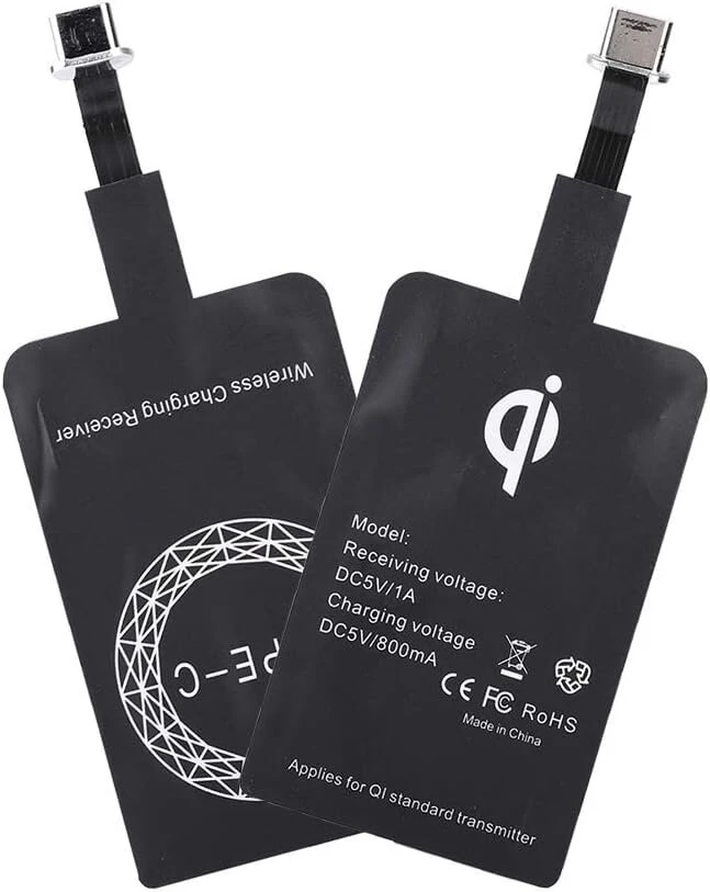 Usb c qi belaidis įkroviklis, qi imtuvas usb c, type c belaidžio įkroviklio imtuvas, skirtas galaxy a51/a20e/a20, pixel 2 ir kitiems type c mobiliesiems telefonams (type-c)