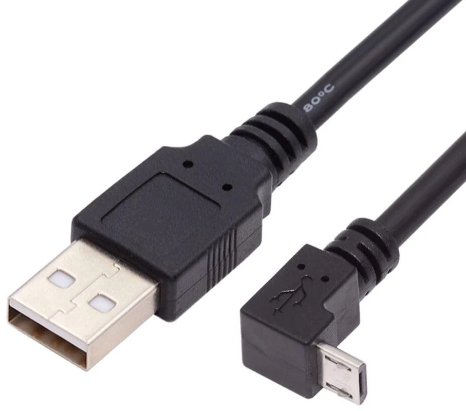Usb į Micro Usb Kampinis Kabelis, 0.1m