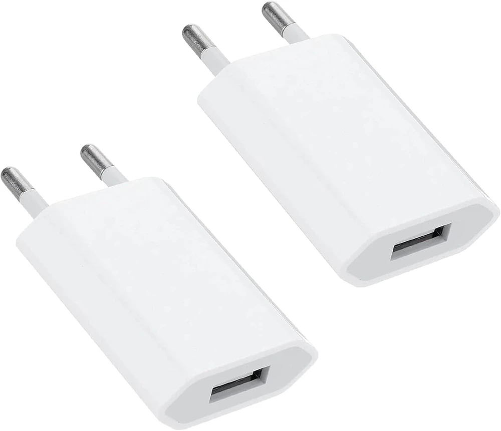 Usb įkroviklis, 2 vnt. įkroviklio maitinimo šaltinis 5v 1a, maitinimo šaltinis suderinamas su phone xs max xr x 8 7 6 6s 5s plus, pad mini, pod