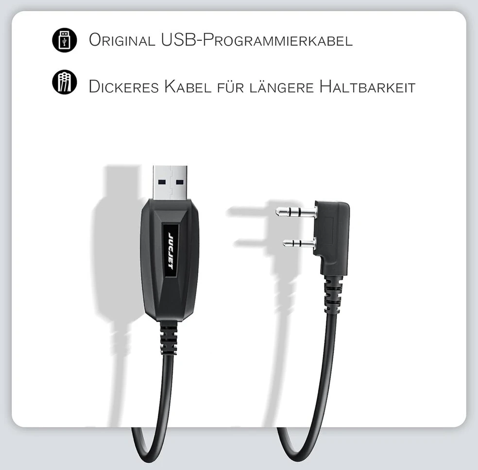 Usb Programavimo Kabelis Walkie Talkie 2 Pin Baofeng Uv-5r Bf-888s