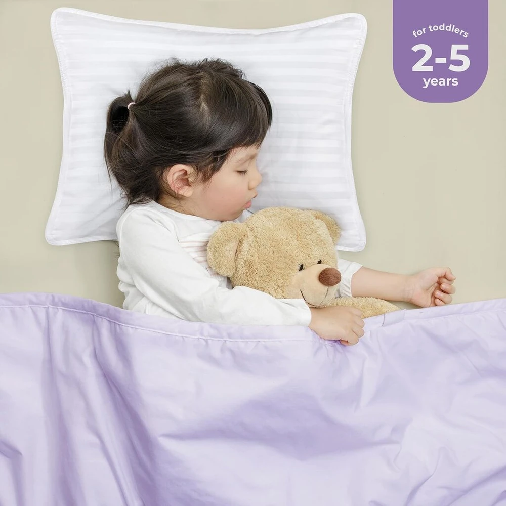Utopia Bedding pagalvė mažyliams 33 x 45 cm, 2 vaikiškų pagalvių rinkinys, kvėpuojantis polimedvilninis audinys, vaikiška pagalvė miegui, pagalvė mažyliams, vaikams nuo 2 metų (balta)