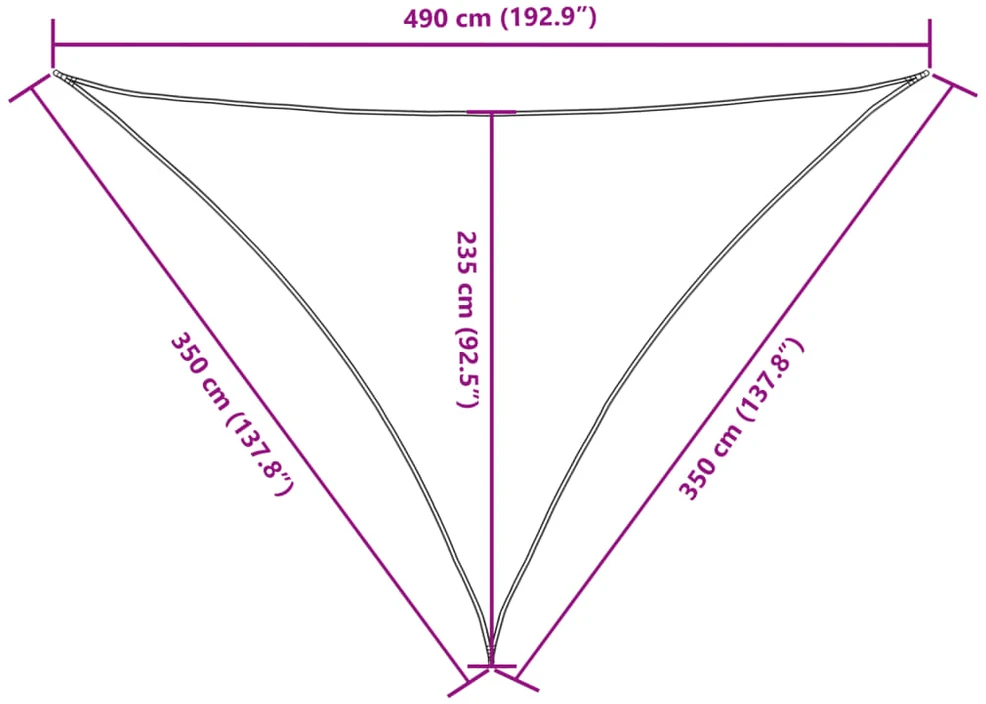 Uždanga nuo saulės, antracito, 3,5x3,5x4,9m, oksfordo audinys