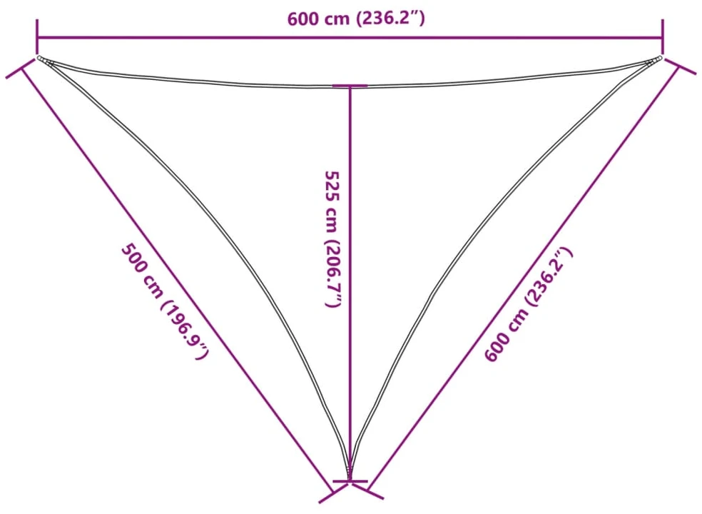 Uždanga nuo saulės, ruda, 5x6x6m, oksfordo audinys