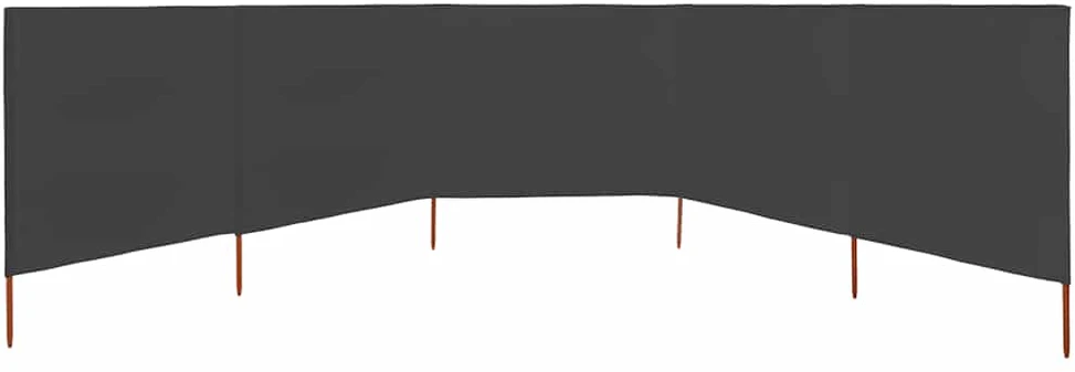 Uždanga nuo vėjo, antracito, 600x120cm, audinys, 5 plokštės