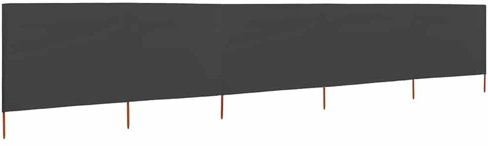 Uždanga nuo vėjo, antracito, 600x120cm, audinys, 5 plokštės