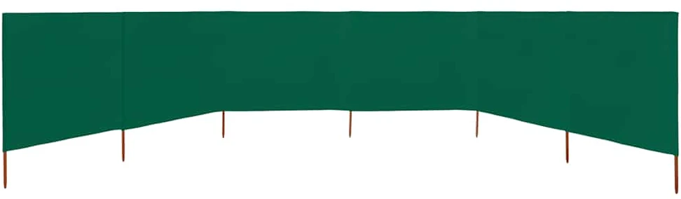 Uždanga nuo vėjo, žalia, 800x120cm, audinys, 6 plokštės