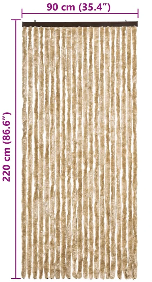 Užuolaida nuo vabzdžių, smėlio sp., 90x220cm, šenilis