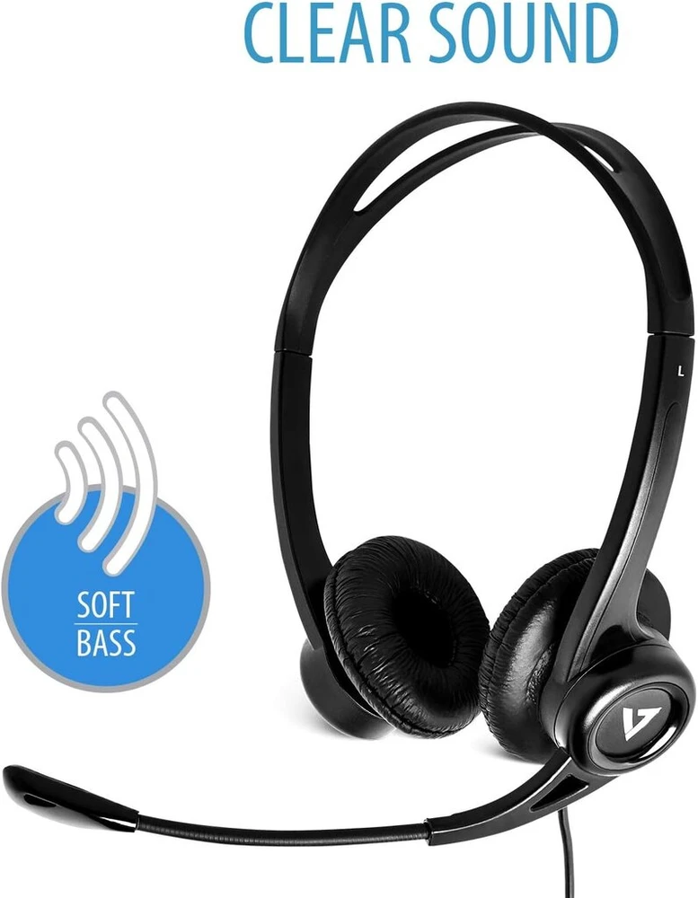 V7 Hu311-2np Essentials Usb stereo ausinės su mikrofonu