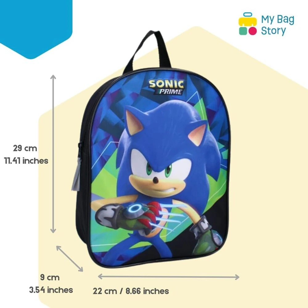 Vaikiška kuprinė "sonic" - 29 cm, juoda