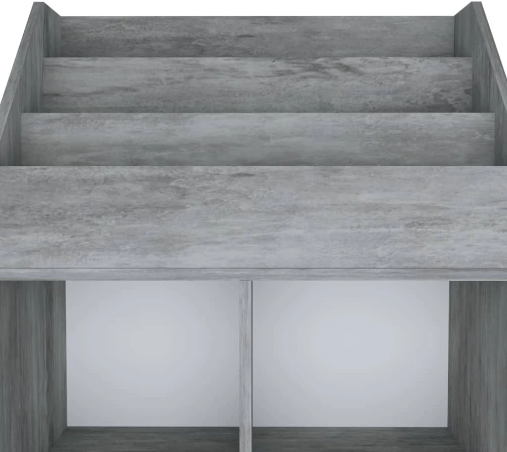 Vaikiška lentyna žurnalams, betono pilka, 71x30x114cm, mediena