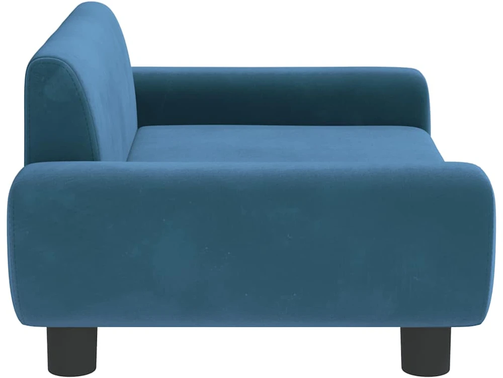 Fotelis Vaikiška sofa, mėlynos spalvos, 70x45x33cm, aksomas