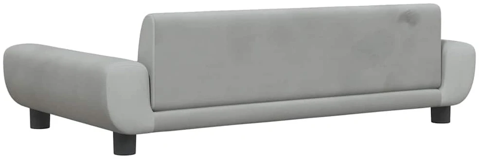 Fotelis Vaikiška sofa, šviesiai pilkos spalvos, 100x54x33cm, aksomas