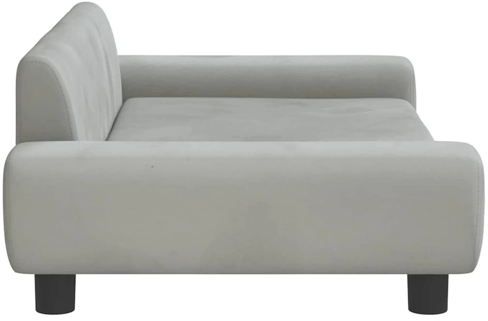 Fotelis Vaikiška sofa, šviesiai pilkos spalvos, 100x54x33cm, aksomas
