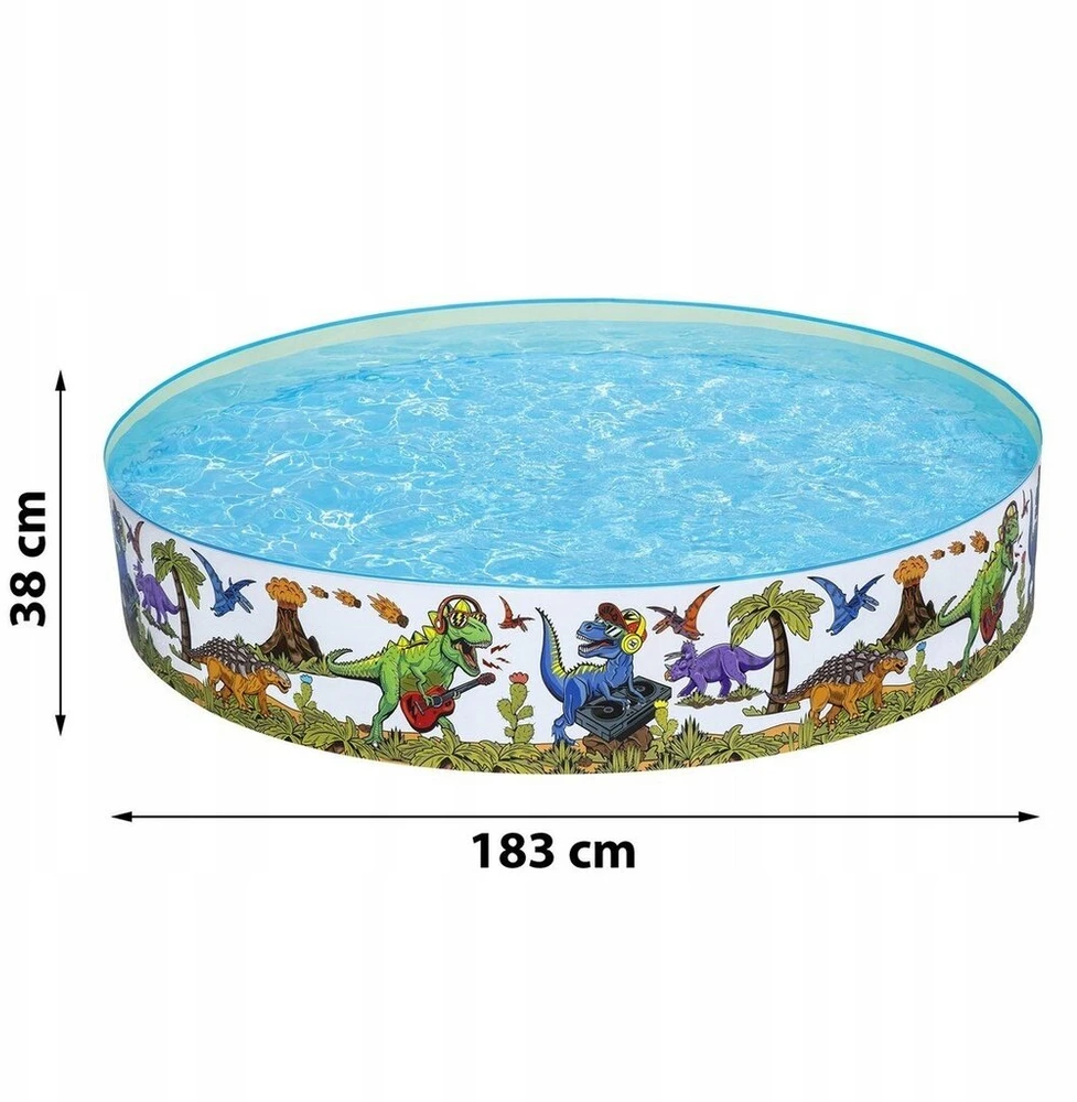 Vaikiškas sodo baseinas dinozauras 183 x 38 cm Bestway 55022