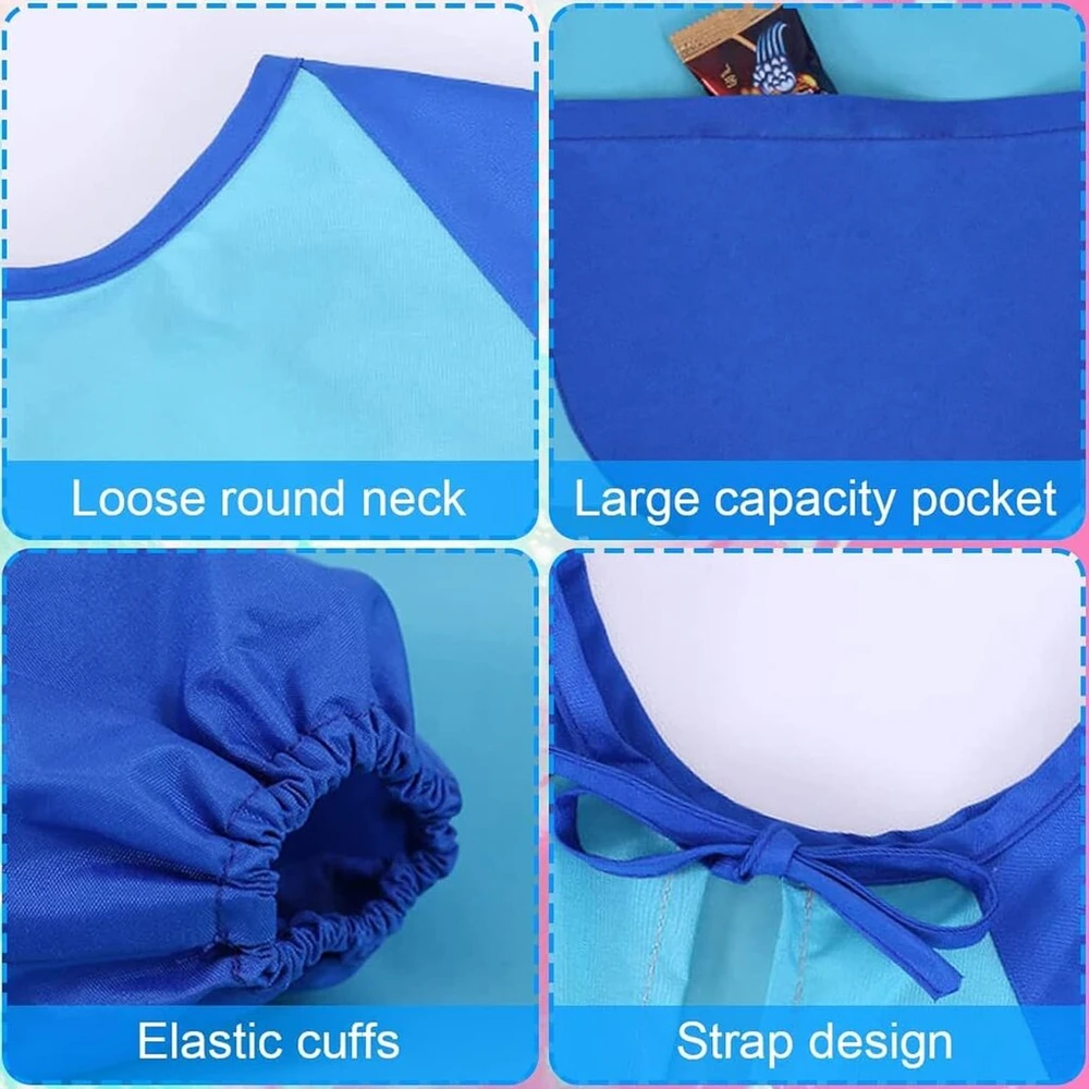Rankšluostis Vaikiškas tapybos prijuostė vaikams, tapybos prijuostė vaikams, mokyklinė prijuostė vaikams, tapybos marškiniai vaikams, tapybos paltas vaikams 3-11 metų, tapybos paltas vaikams, mokyklinis menas, tapyba, maisto gaminimas