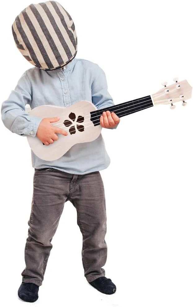 Vaikiškas ukulele 21 colio „pasidaryk pats“ ukulele, natūralaus medžio „pasidaryk pats“ ukulele rinkinys, pradedantiesiems, mėgėjams, vaikams, suaugusiems, nešiojamas 4 stygų ukulele, lengvas surinkimas
