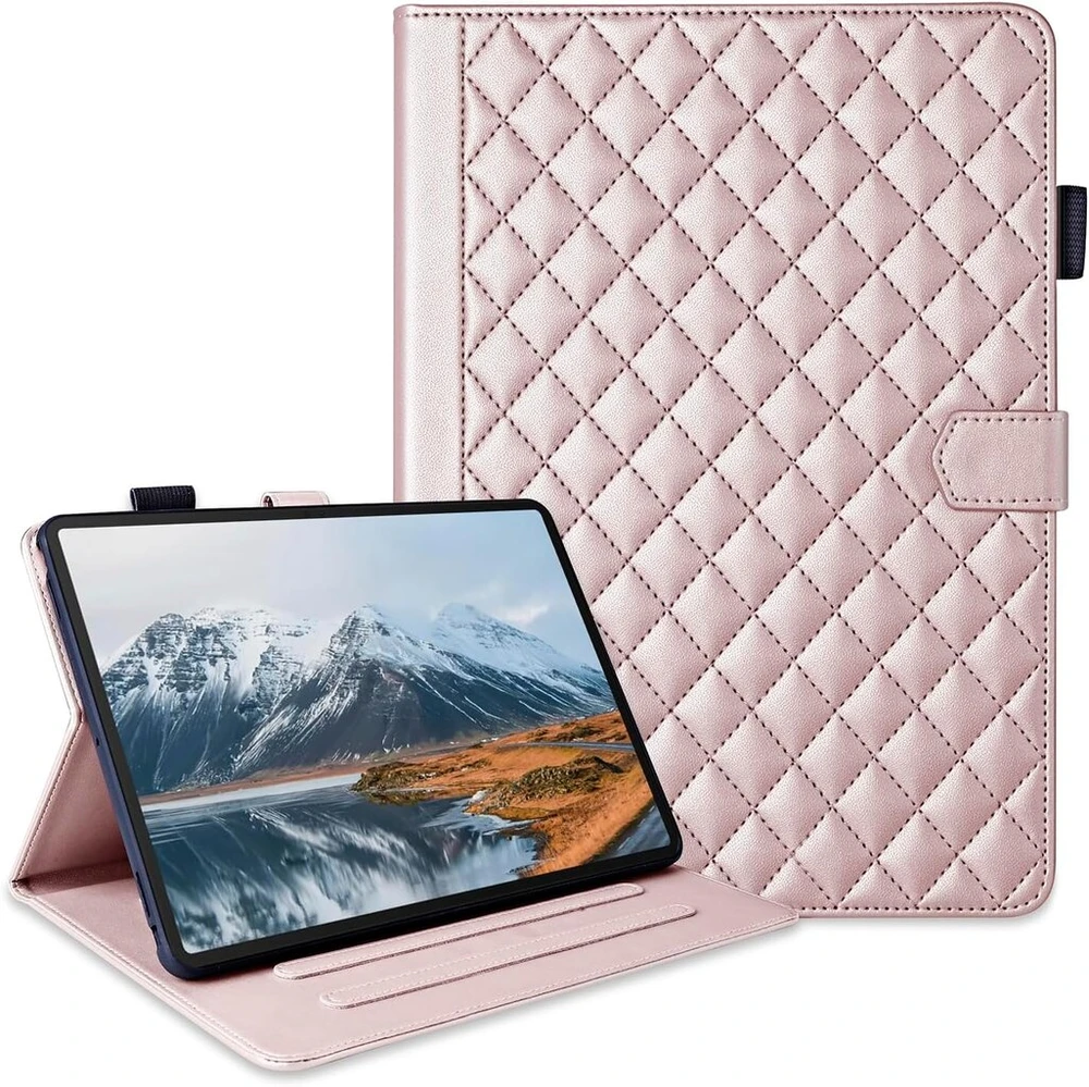 Vaitasy dėklas, skirtas Honor Pad X8a 11 colių 2024 verslui, Pu odinis apsauginis planšetinio kompiuterio dėklas, skirtas Honor Pad X8a su kortelių lizdu, rožinio aukso spalvos