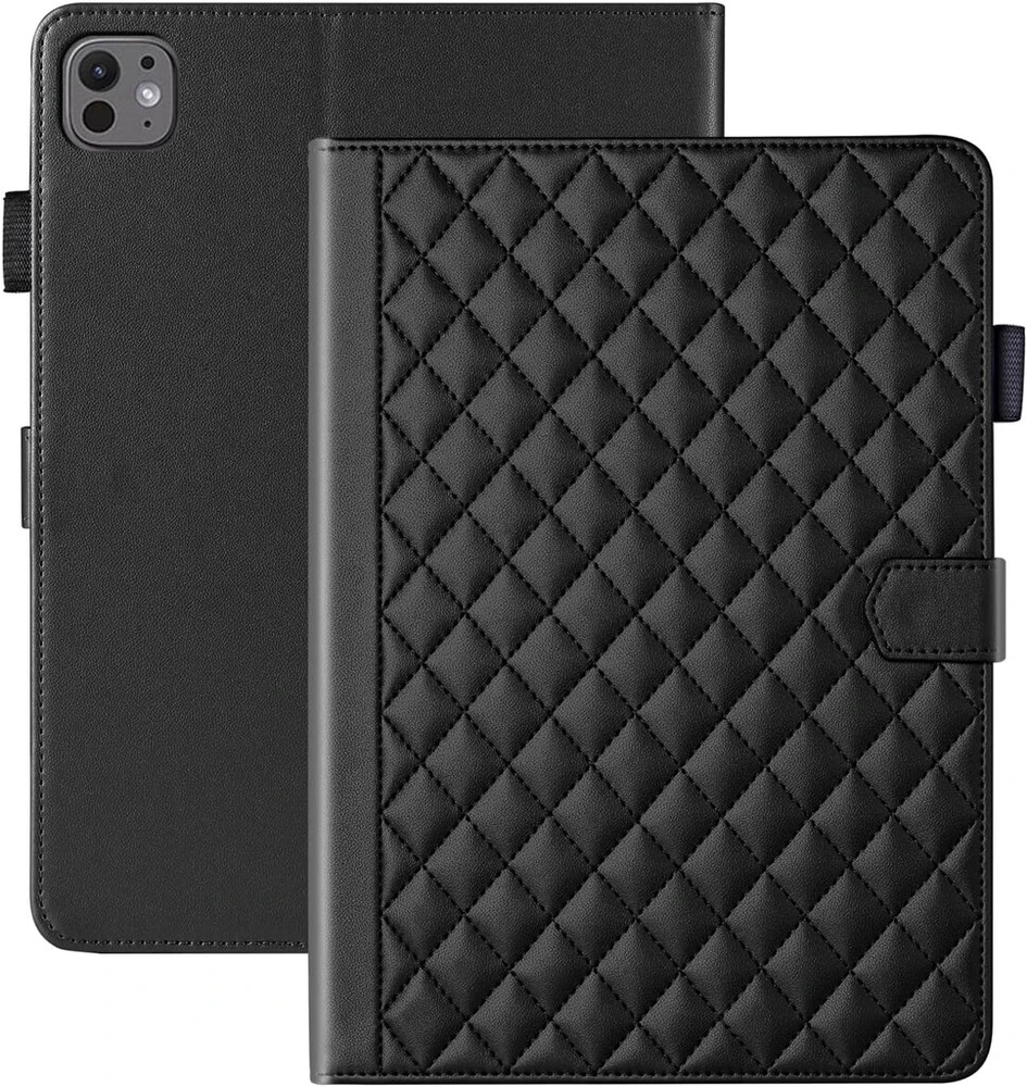 Vaitasy dėklas, skirtas Ipad Pro 11 2024 (m4) 11 colių planšetiniam kompiuteriui, verslo Pu odos apsauginis dėklas, skirtas Ipad Pro 11 2024 su kortelių lizdo stovu, juodas