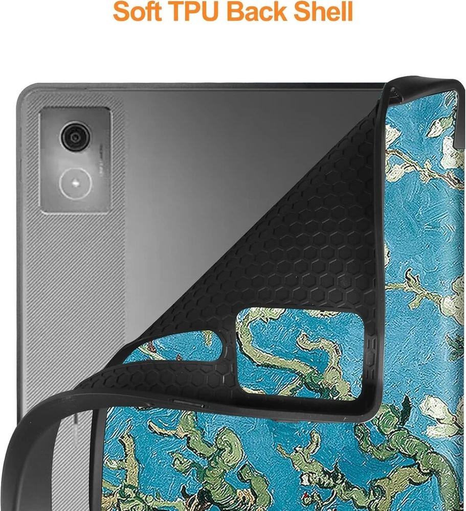Vakarey dėklas, skirtas Lenovo Idea Tab Pro, su rašiklio laikikliu, itin plonas išmanusis dėklas, skirtas Lenovo Tab Pro 12.7 colių 2025 m., gėlė