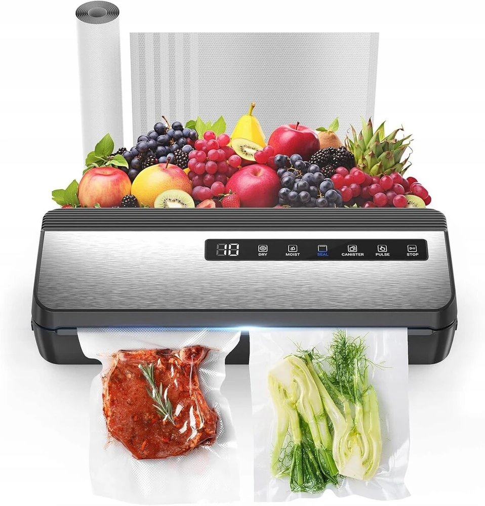 Vakuuminis maisto produktų vakuumavimo aparatas 130w maišeliai žarna rinkinys