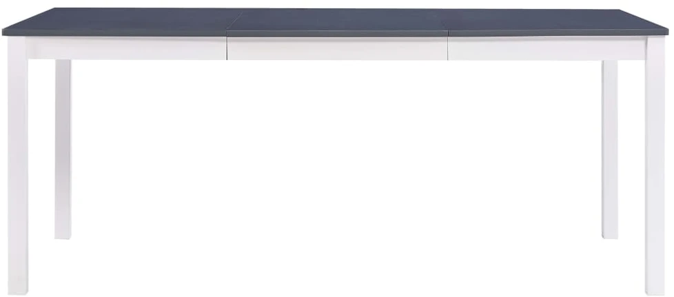 Valgom. stalas, balt. ir pilk. sp., 180x90x73cm, puš. med. mas.