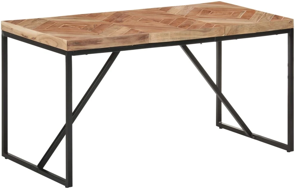 Valgomojo stalas, 140x70x76cm, akacija ir mango mediena