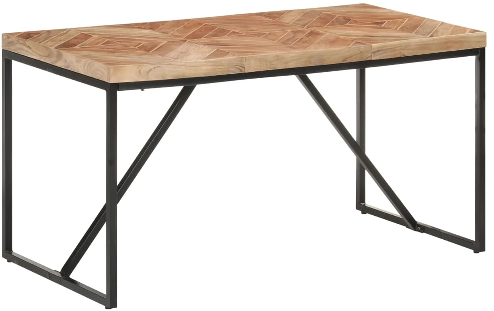 Valgomojo stalas, 140x70x76cm, akacija ir mango mediena