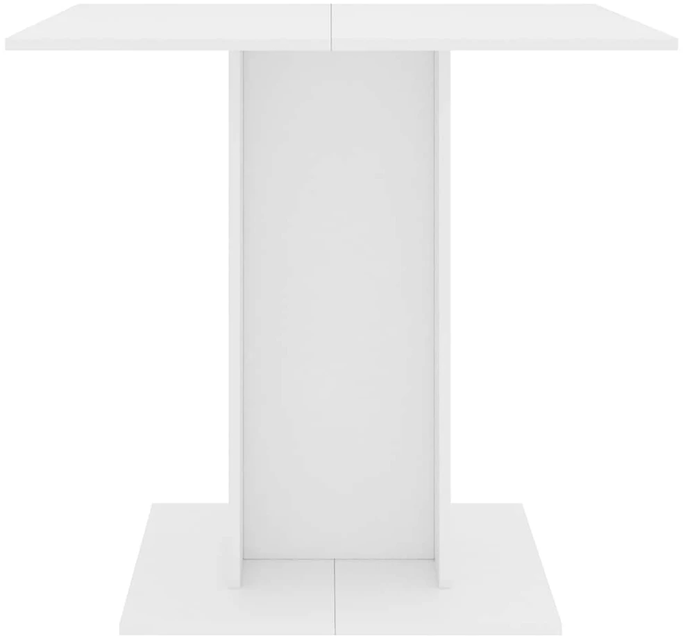 Valgomojo stalas, baltos spalvos, 80x80x75 cm, apdirbta mediena