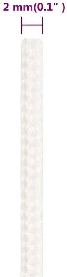 Valties virvė, visiškai balta, 2mm, 50m, polipropilenas