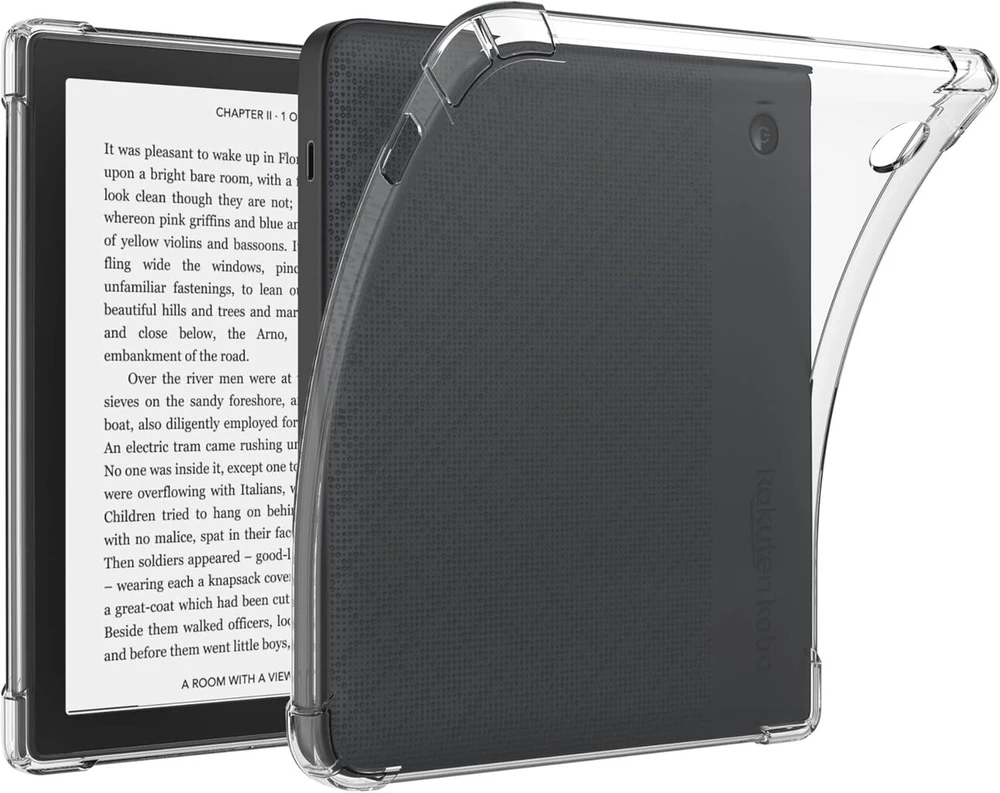 Vancle dėklas, skirtas Kobo Libra Color 7"/ Libra 2 Ereader 7" & Tolino Vision Color 2024/ Vision 6 Ereader 7", minkštas skaidrus apsauginis dėklas, plonas, atsparus įbrėžimams, smūgiams atsparus silikoninis dėklas