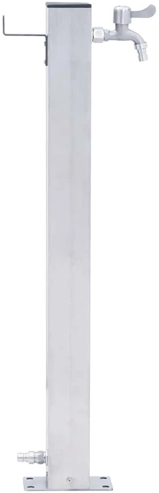 Vandens kolonėlė sodui, 100cm, nerūdijantis plienas, kvadratinė