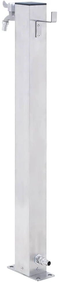 Vandens kolonėlė sodui, 100cm, nerūdijantis plienas, kvadratinė