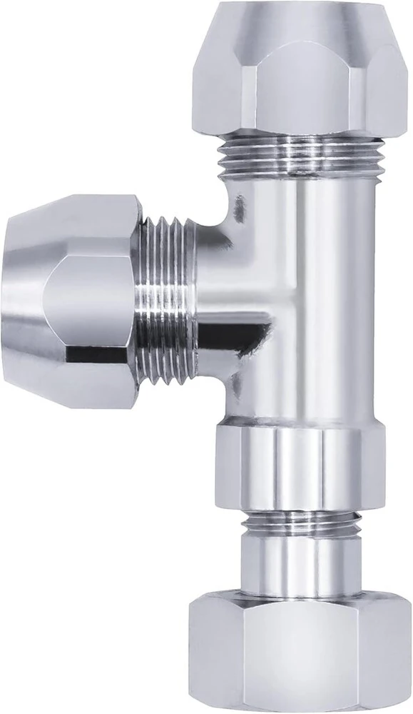 Varioan 10360 3/8" žalvarinis T-formos jungiklis, chromuotas