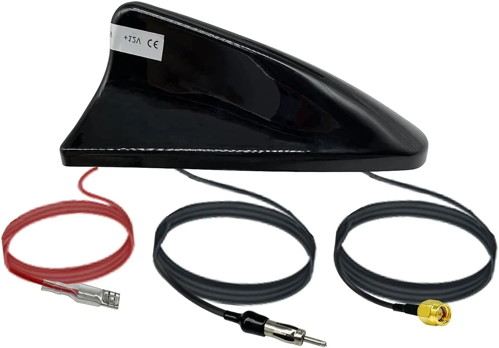 Vecys dab dab+ automobilinė antena "ryklio peleko" fm/am radijo antena signalo stiprintuvas sma į din kištuko jungtį automobilio stogo dab automobilinis skaitmeninis stereo radijas 5 m rg174 kabelis transporto priemonei automobilinis skaitmeninis fm/am ra
