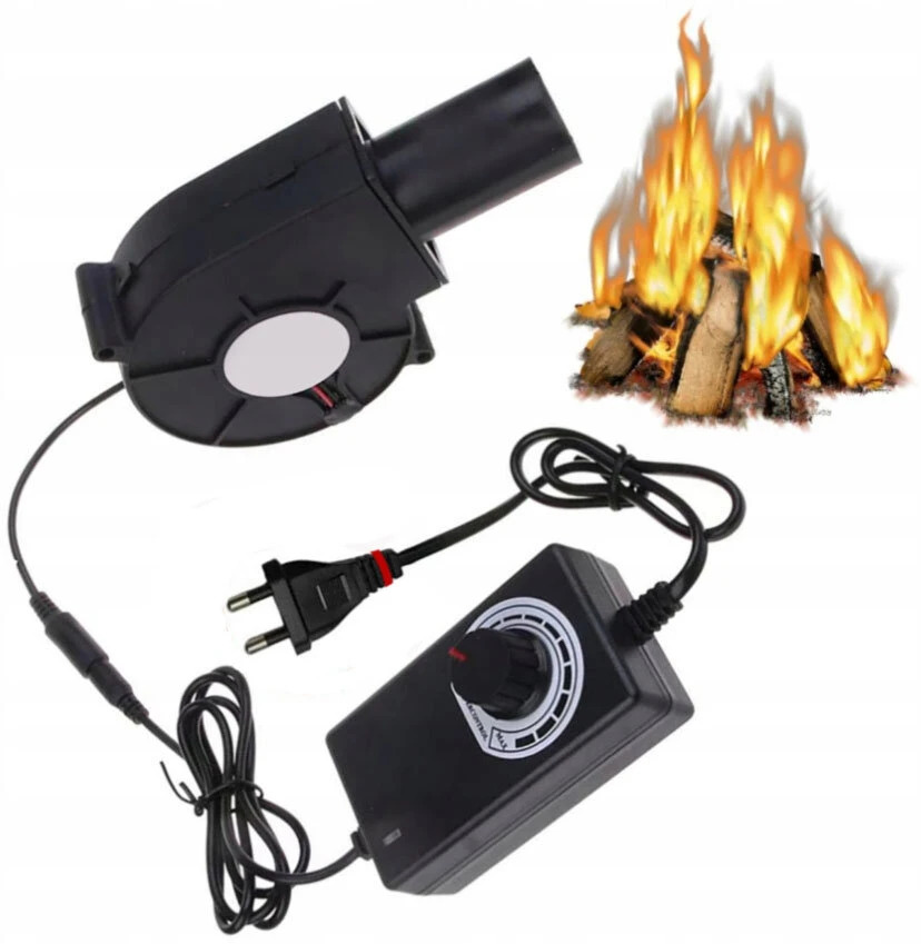 Ventiliatorius krosniai, židiniui, griliui įkurti 15w 220v