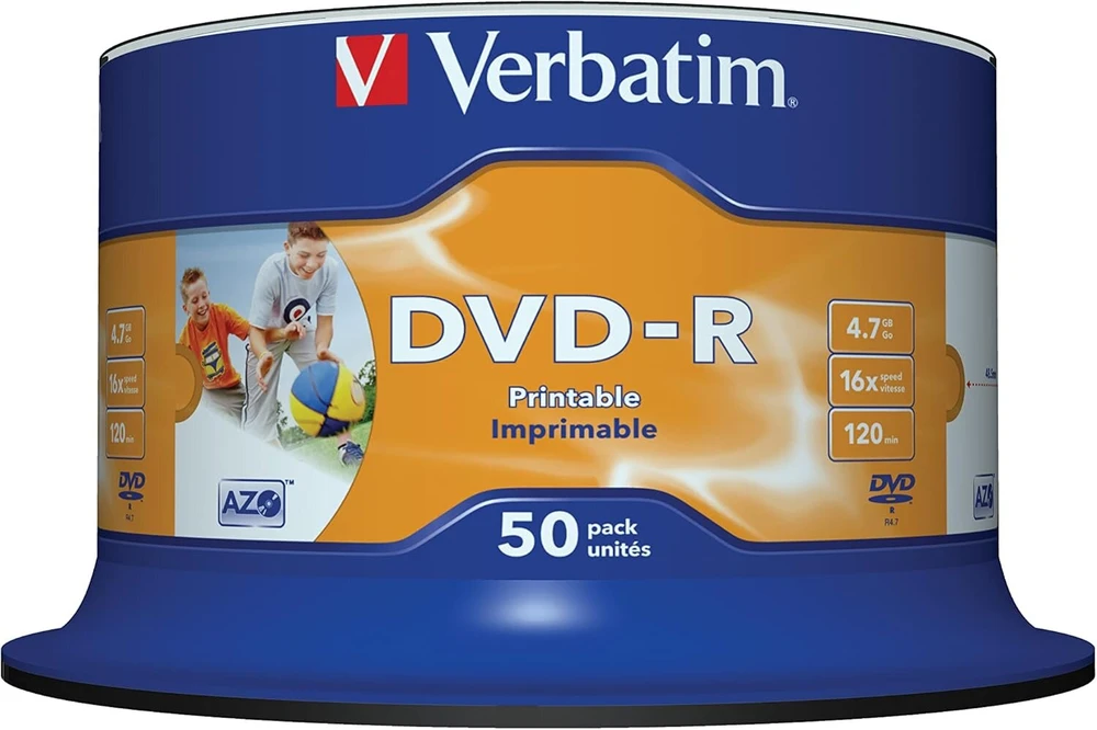Verbatim Dvd-r 4.7gb 16x spausdinamas 50 vnt. dėkle