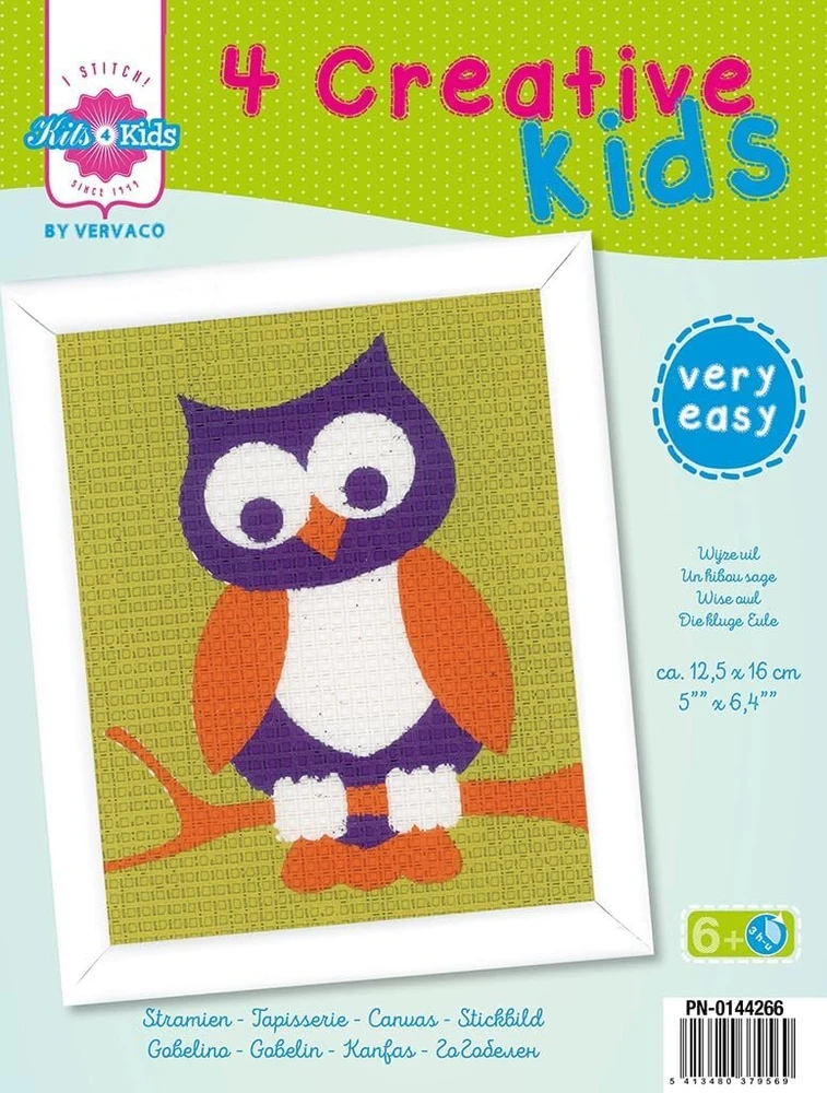 Vervaco rinkinys „wise Owl“ ant drobės, įvairių spalvų
