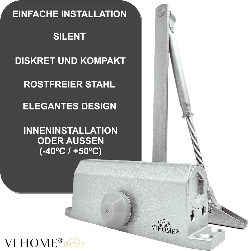 Vi home automatinis durų pritraukėjas su fiksatoriumi vidaus, lauko ir priekinėms durims