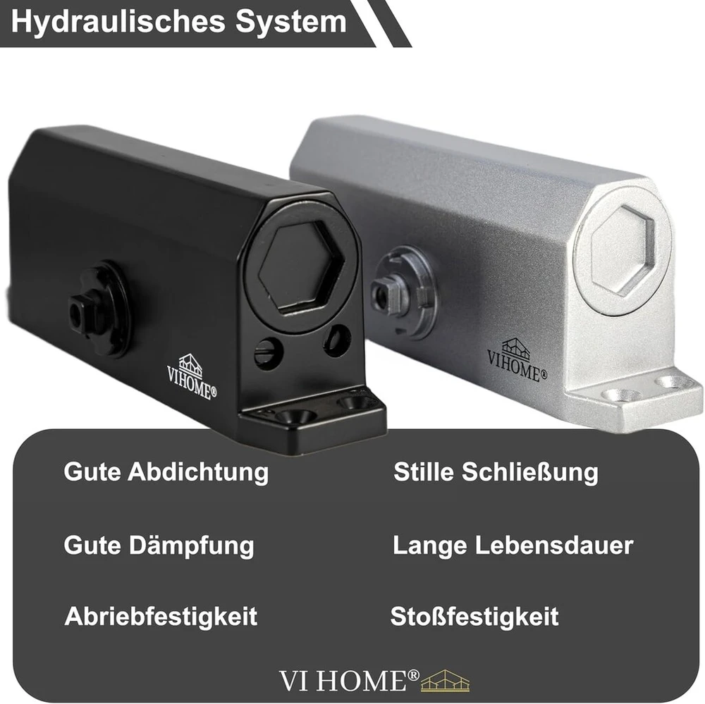 Vi home automatinis durų pritraukėjas su fiksatoriumi vidaus, lauko ir priekinėms durims